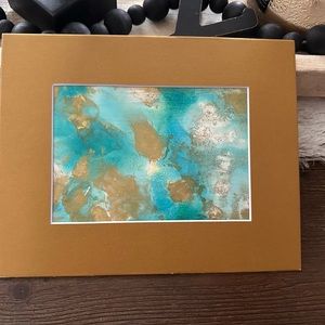 Hand crafted original abstract one of a kind alcohol ink wall decor painting